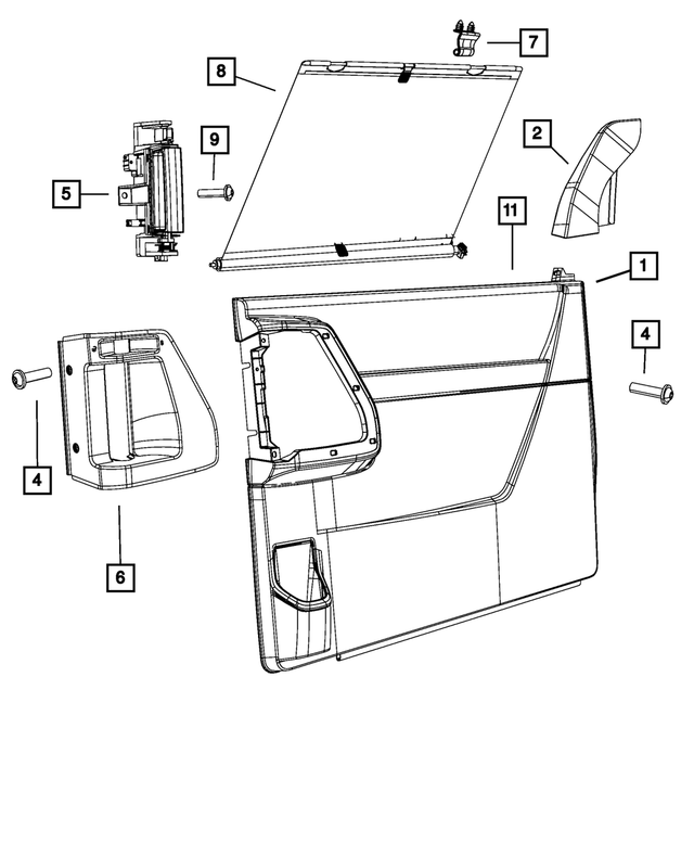 68065092AA - : Sliding Door Applique, Right for Mopar Image