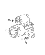 R5033141AB - Electrical: Engine Starter, Remanufactured for Chrysler: PT Cruiser Image