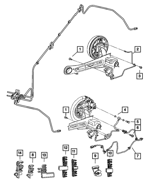 Hydraulic Control Unit, Brake Tubes and Hoses for 2010 Chrysler PT Cruiser #2