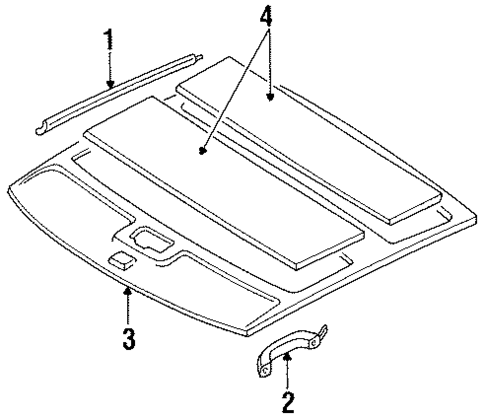Interior Trim - Roof for 1990 Isuzu Impulse #0