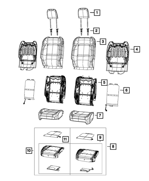 Front Seats - First Row for 2024 Jeep Gladiator #9