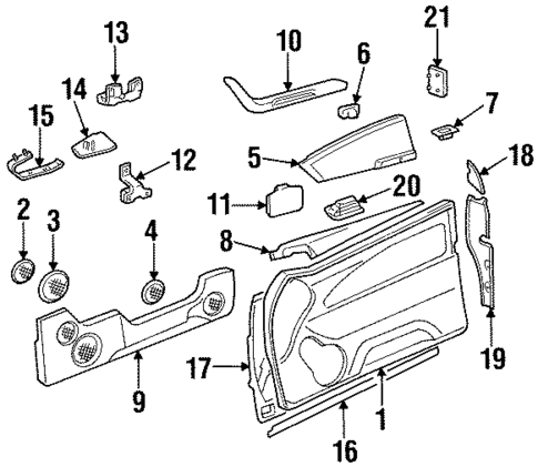 Door Trim Panel for 1998 Mercedes-Benz CL600 #0