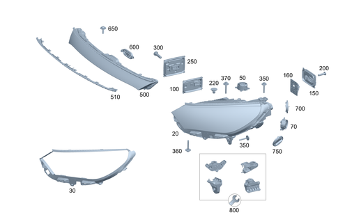 Front Illumination for 2024 Mercedes-Benz EQE 350+ SUV