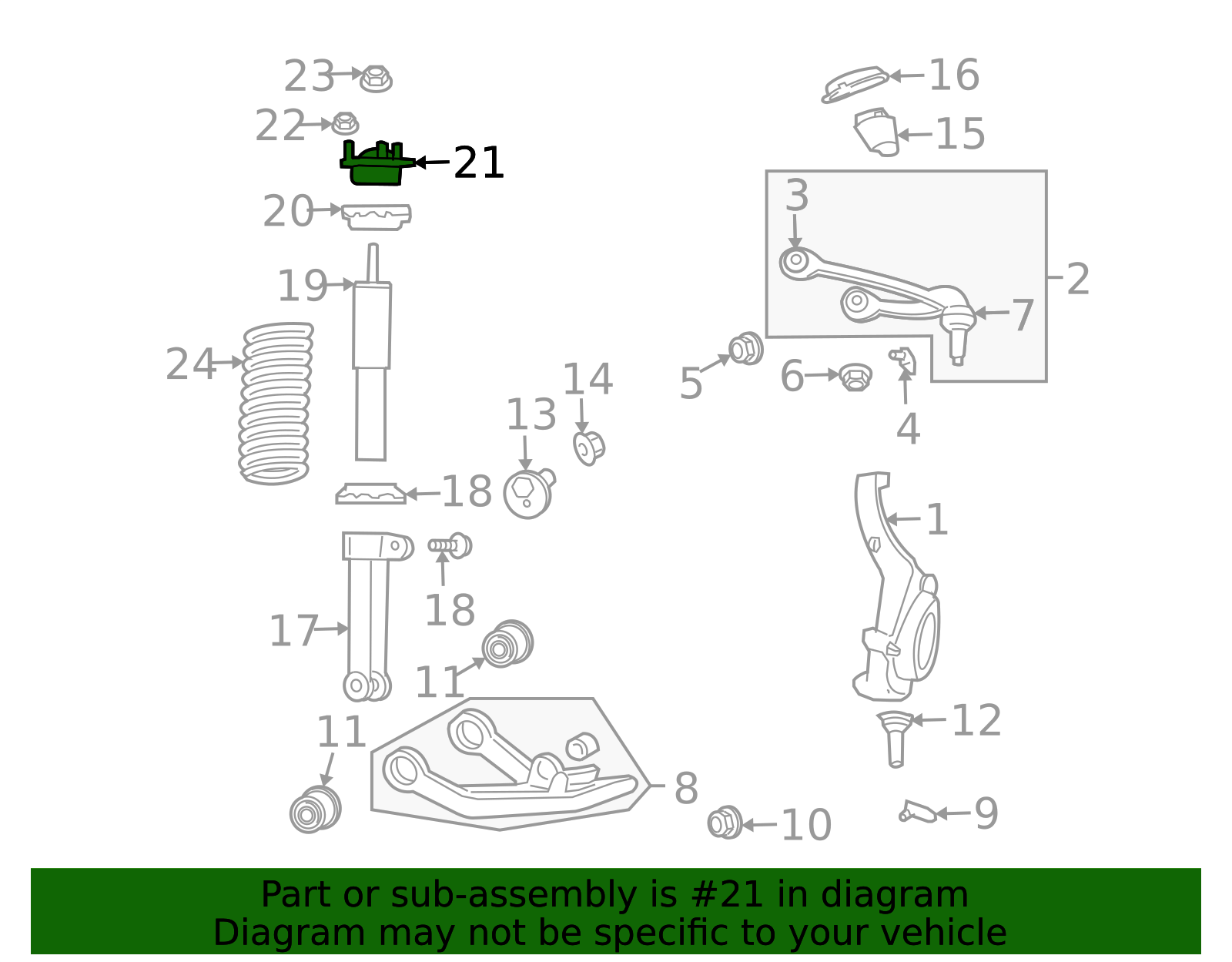 2007-2012 Mopar Strut Upper Mount 52109951AC | Mopar Parts Canada