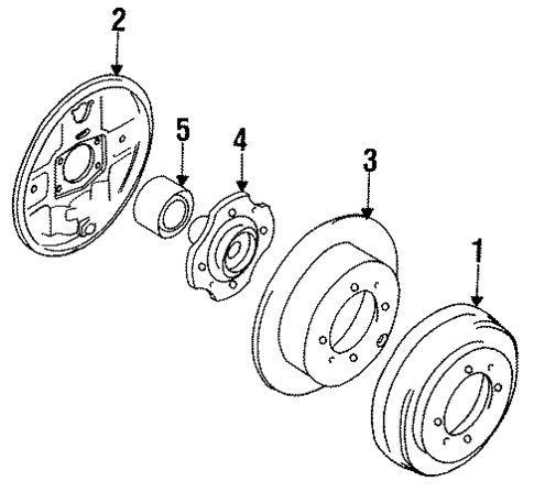 Rear Brake for 1994 Mitsubishi Expo #0