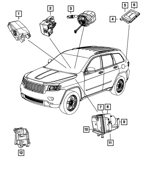 Keys, Modules and Engine Controllers for 2014 Jeep Grand Cherokee #0