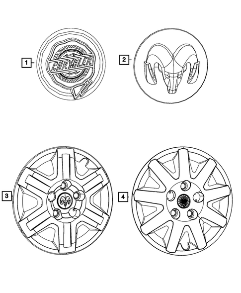 Wheel Covers and Center Caps for 2011 Dodge Grand Caravan #0