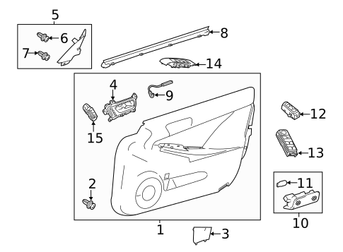 Interior Trim - Front Door for 2022 Lexus IS300 #0