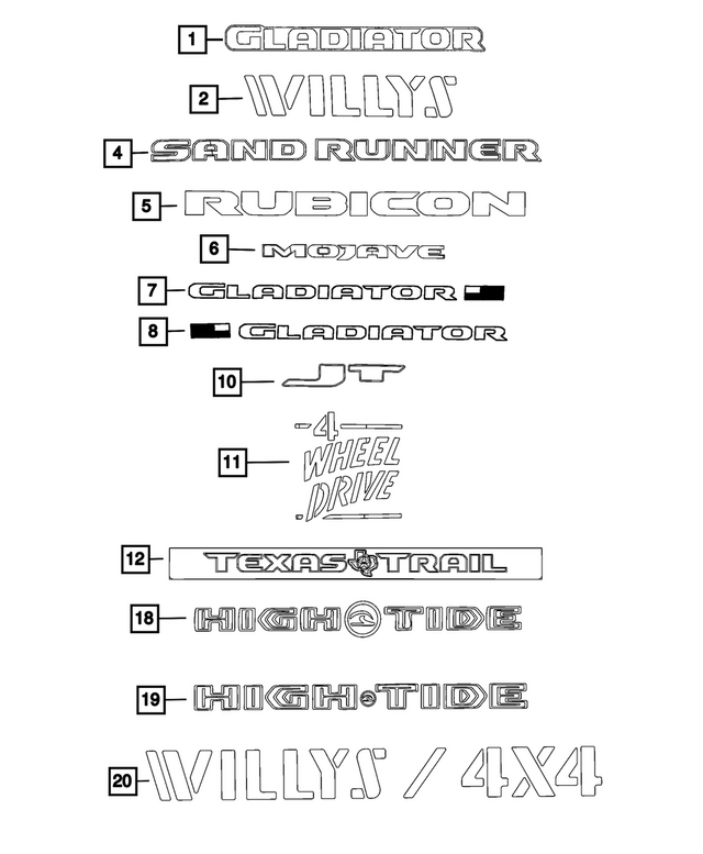 68775257AA - : 4 Wheel Drive Decal for Mopar Image