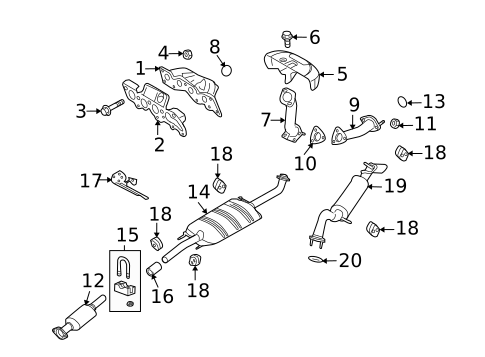 Exhaust Components for 2009 Mercury Mariner #0
