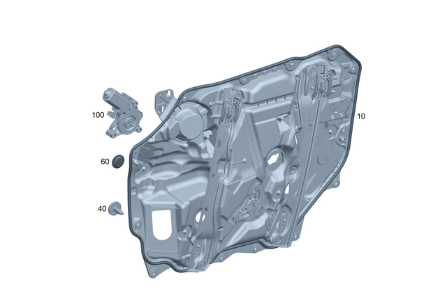 2967203502 - Front Door: Basic Carrier for Mercedes-Benz: EQE 350 SUV, EQE 350+ SUV, EQE 500 SUV, EQE AMG SUV Image image