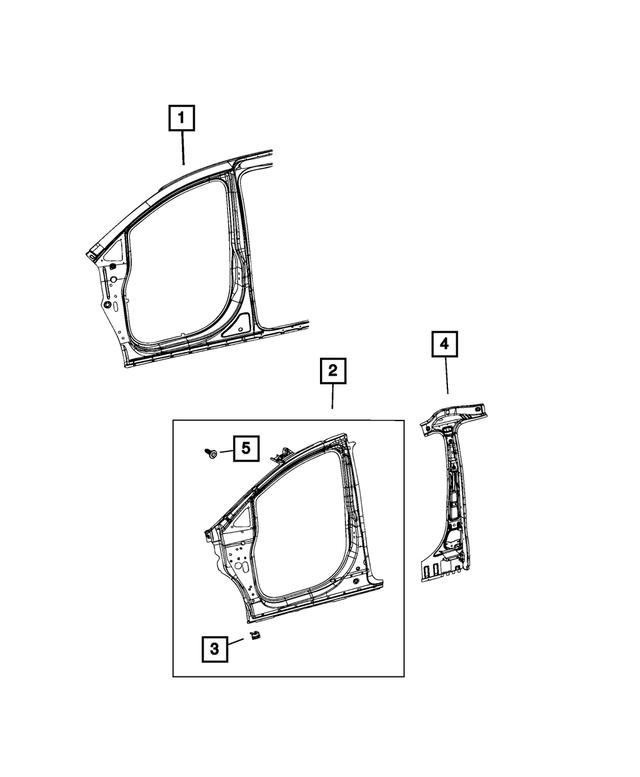 68234302AC - Body Sheet Metal Except Doors: Fender Mounting Bracket, Right &amp; Left for Mopar Image