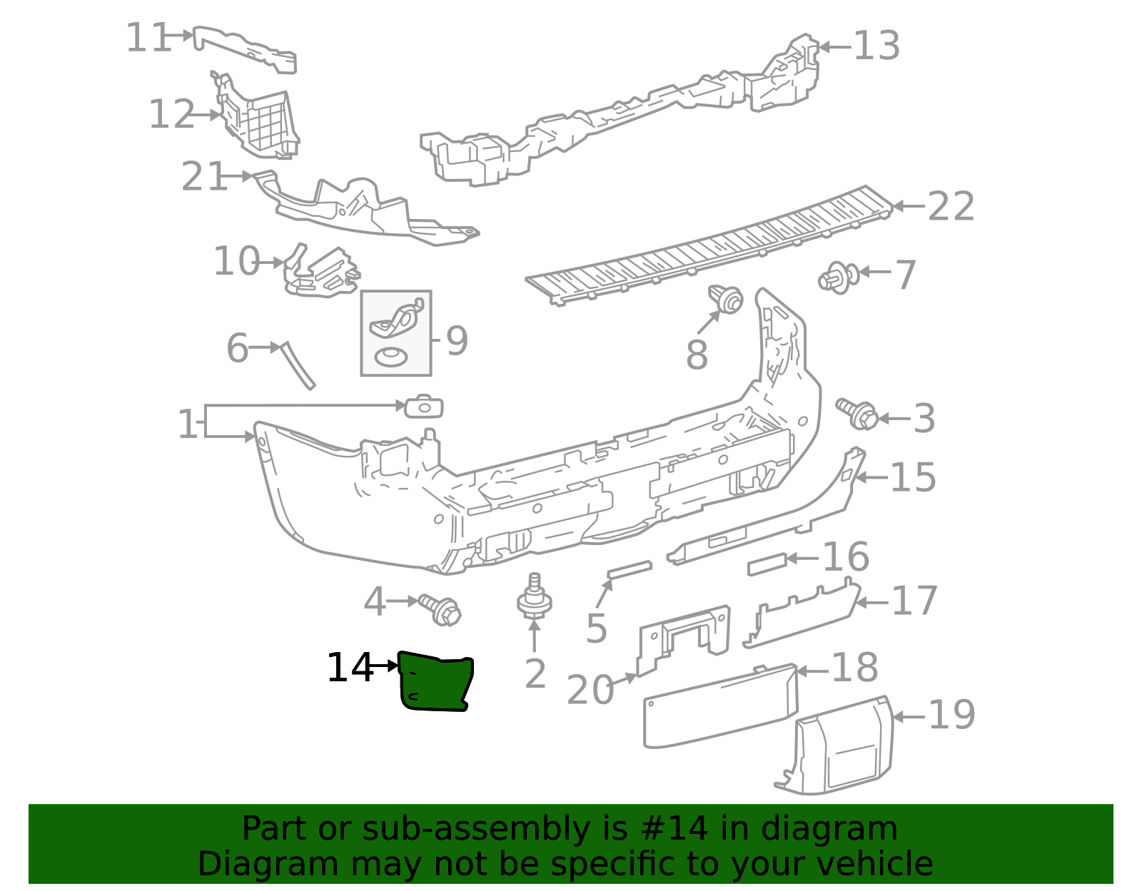 2024-2025 Toyota Land Cruiser Bumper Filler 52552-60900 | Toyota Parts ...