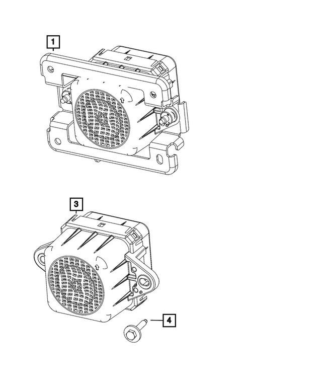 « 68671017AA –  : Rear Pedestrian Alert Speaker pour Mopar Image »