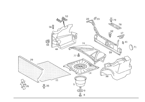 Luggage Compartment Covering for 1988 Mercedes-Benz 300CE #0