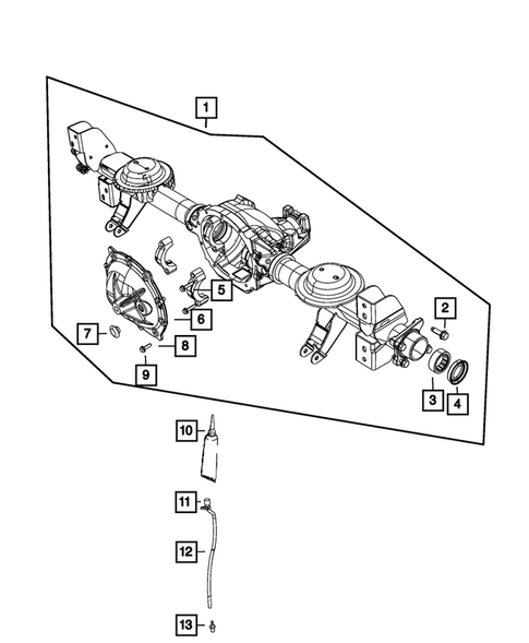 Rear Axle; Housing, Differential and Vent for 2009 Chrysler Aspen #1
