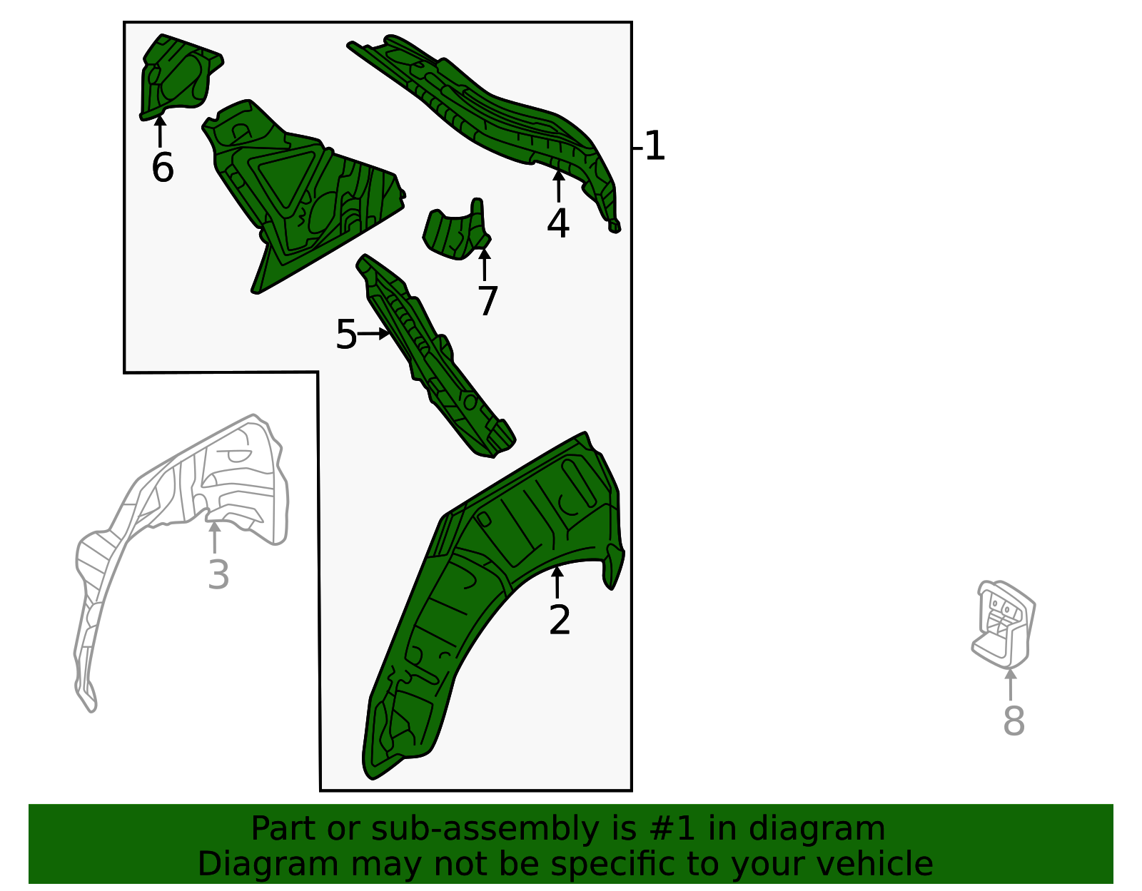 2024-2025 Subaru Crosstrek Quarter Panel 51439FN00A9P | Subaru