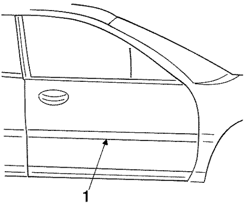 Exterior Trim - Front Door for 1996 Dodge Neon #0