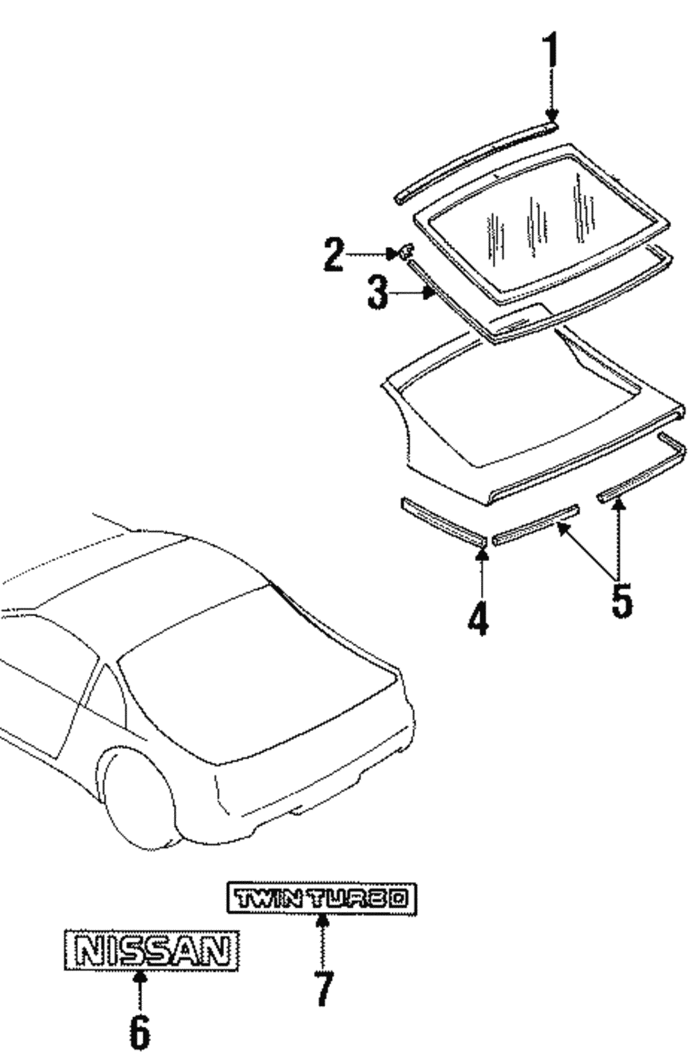 TaroMinoページ 1990-1996 Nissan 300ZX Reveal Molding 90366-30P00 | Nissan