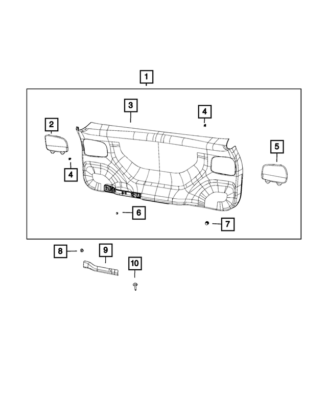 6AV27HL1AF - Interior Trim: Liftgate Panel for Mopar Image
