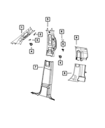 7KF741XTAA - Interior Trim: A Pillar Molding, Right for Ram: 2500, 3500 Image