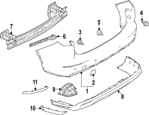 Bumper & Components - Rear for 2025 Mitsubishi Outlander PHEV #0
