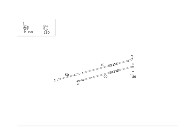 2038600468 - Windshield Washer, Emergency Equipmt: Line for Mercedes-Benz Image image