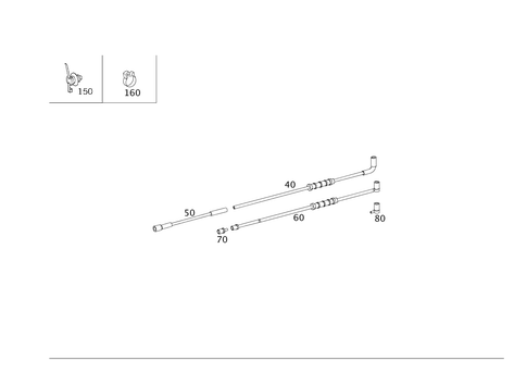 Rear Panel Door Pane Washer for 2001 Mercedes-Benz C240 #0