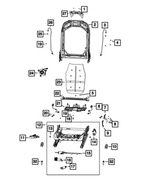 68376555AB - Interior Trim: Front Seat Back Frame for Mopar Image