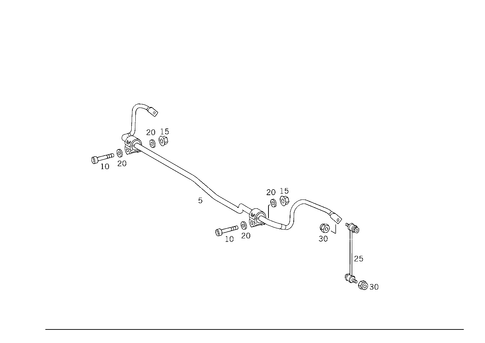 Torsion Bar, Rear for 2002 Mercedes-Benz S 55 AMG&reg; #0