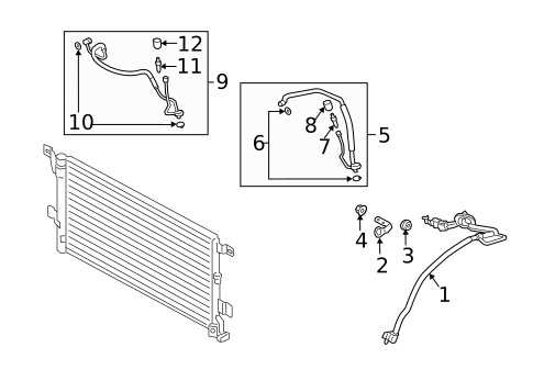 Condenser, Compressor & Lines for 2020 Audi S6 #1