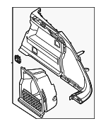 95C867038HBLK - Body: Interior Quarter Panel Trim Panel for Porsche: Macan Image