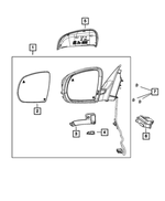 68325353AB - Doors, Door Mirrors and Related Parts: Outside Rearview Mirror, Left for Jeep: Cherokee Image