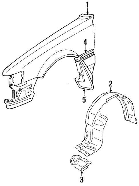Exterior Trim - Fender for 1991 Toyota Cressida #0