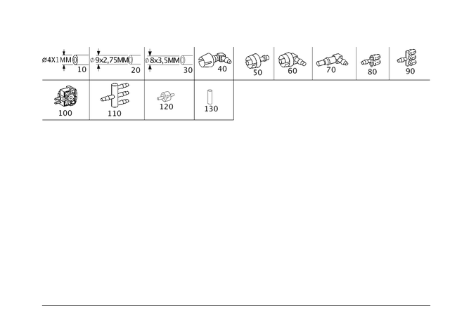 1581435 - Vacuum System/Hydraulic System: Piping for Mercedes-Benz: 180C, 190, 190D, 190E, 200, 200D, 220, 220D, 230, 240D, 250C, 260E, 280, 280C, 280CE, 280E, 280S, 280SE, 280SEL, 300CE, 300D, 300E, 300SD, 300SE, 300SEL, 300SL, 300TD, 300TE, 350SL, 380SE, 380SEC, 380SEL, 380SL, 380SLC, 400E, 400SE, 400SEL, 450SE, 450SEL, 450SL, 450SLC, 500E, 500SEC, 500SEL, 500SL, 560SEC, 560SEL, 560SL, 600, 600SEL, 600SL, C220, C230, C240, C280, C32 AMG, C320, C350, C43 AMG, C55 AMG, CL500, CL55 AMG, CLK320, CLK350, CLK430, CLK500, CLK55 AMG, CLK550, CLK63 AMG, E420, E430, S420, S430, S55 AMG, SL320, SL500, SL55 AMG, SL550, SL600, SL63 AMG, SL65 AMG, SLK230, SLK320 Image image