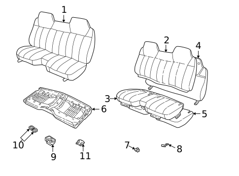 Front Seat Components for 1995 Chevrolet S10 #2