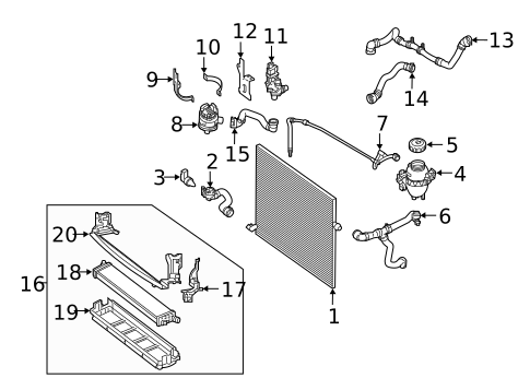 Radiator & Components for 2000 Mercedes-Benz CLK 320 #3