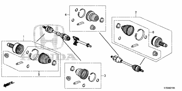 Front Driveshaft Set Short Parts for 2019 Honda HR-V #0