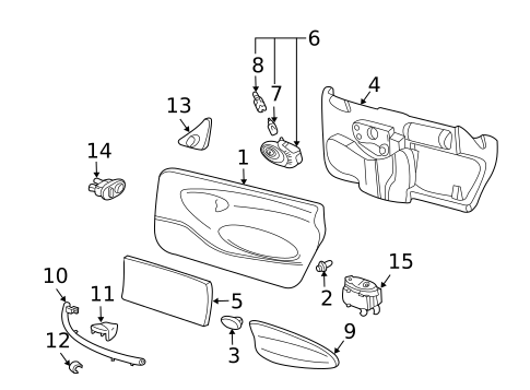 Interior Trim - Door for 1999 Porsche 911 #1