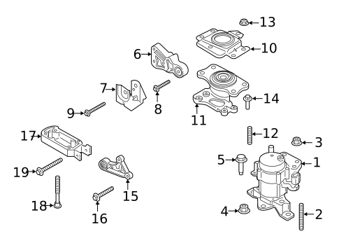 Engine & Trans Mounting for 2018 Ford Fusion #0