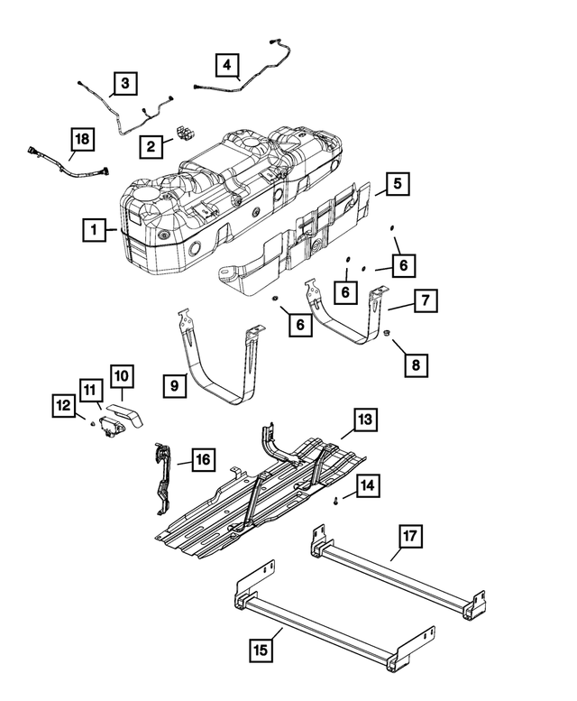 68408872AB - Fuel and Accelerator Pedal: Fuel Tank for Mopar Image image