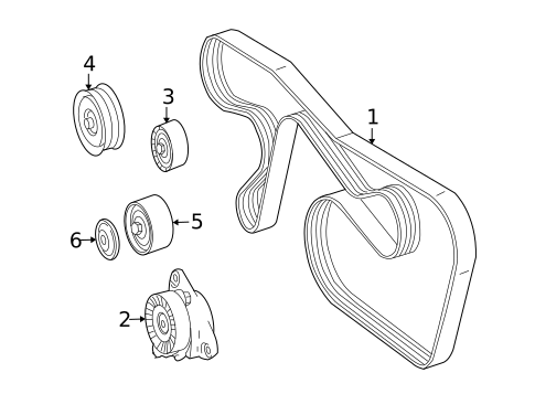 Belts & Pulleys for 2011 Mercedes-Benz E63 AMG #0