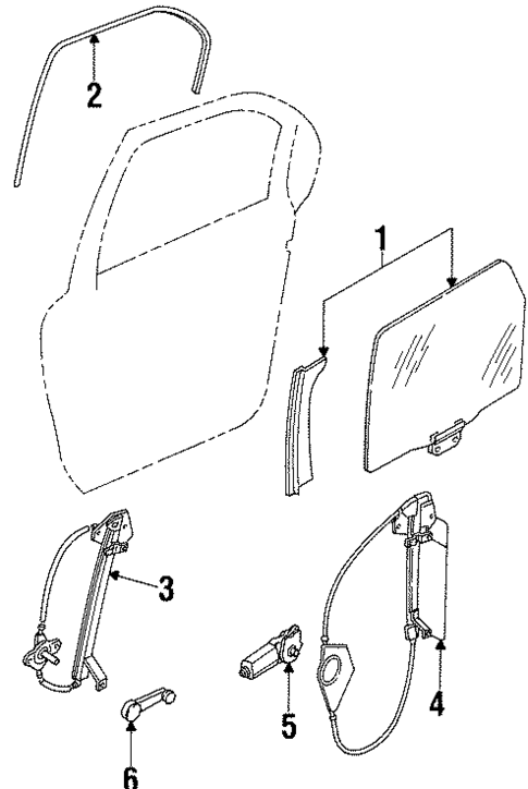 Rear Door for 1999 Mercury Mystique #0