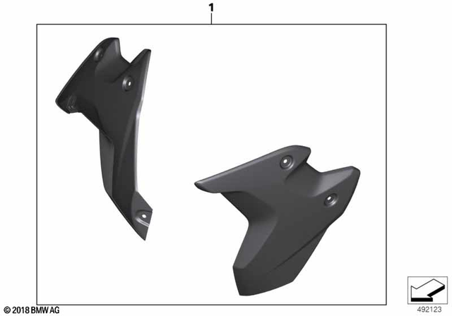 77422459694 - Design: Radiator Cowls, Black for BMW-Motorrad Image