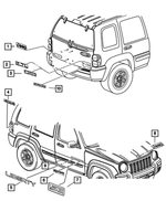 55156554AA - Exterior Ornamentation: Decal for Mopar Image