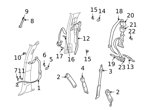 Front Seat Belts for 2004 Dodge Ram 1500 #0
