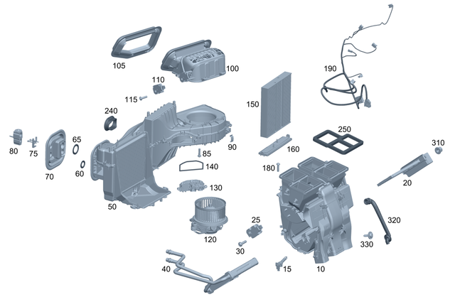 2478303902 - Heating and Ventilation: Housing, Air Conditioner for Mercedes-Benz: 180A, 220a, A220, CLA250, CLA35 AMG, EQB 250+, EQB 300, EQB 350, GLA250, GLA35 AMG, GLA45 AMG, GLB250, GLB35 AMG Image image