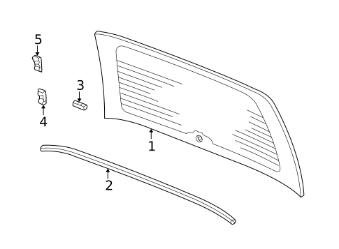 Glass - Lift Gate for 2005 Acura MDX #0