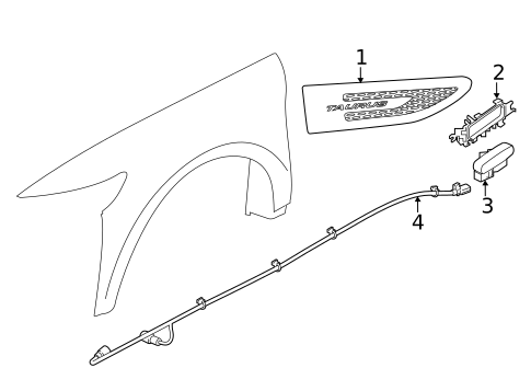 Exterior Trim - Fender for 2018 Ford Special Service Police Sedan #0