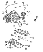 68382403AA - Engine 5.7L Eight Cylinder: Oil Filter Adapter for Mopar Image